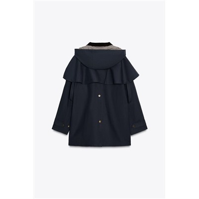 TRENCH CAPUCHA CUELLO CONTRASTE ZW COLLECTION LIMITED EDITION
