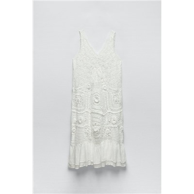 VESTIDO PUNTO COMBINADO CROCHET