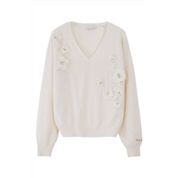 Jersey de lana y cachemir Blanco