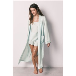 Bata midi satén verde