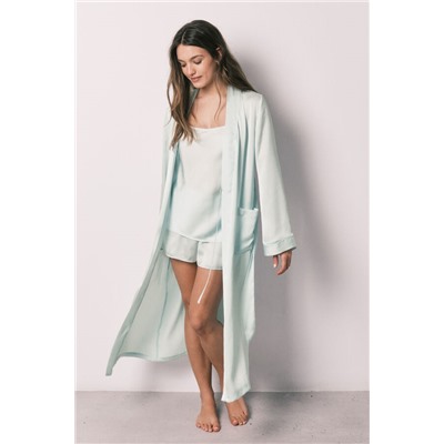 Bata midi satén verde