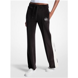 Michael Kors Outlet Stripe Velour Track Pants