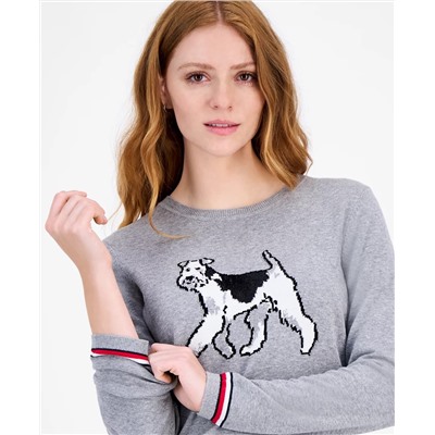 Tommy Hilfiger Women's Cotton Terrier Crewneck Sweater