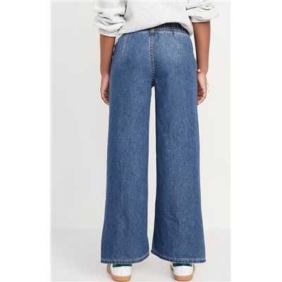 High-Waisted Baggy Wide-Leg Pull-On Jeans for Girls