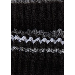 Kurze Socken mit Streifen in Rippstrick für Kinder