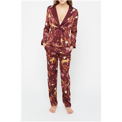 Пижамная рубашка Jameela темно-бордовая бордовая