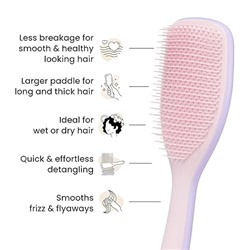 Tangle Teezer Ultimate Detangler Hairbrush for Wet & Dry Hair, Eliminates Knots & Reduces Breakage for Long, Thick, & Curly Hair Types, Large, Pink & Purple