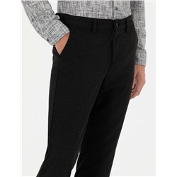 Siyah Slim Fit Kanvas Pantolon