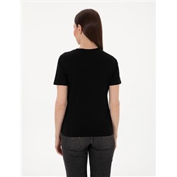 Siyah Regular Fit Bisiklet Yaka Basic Tişört