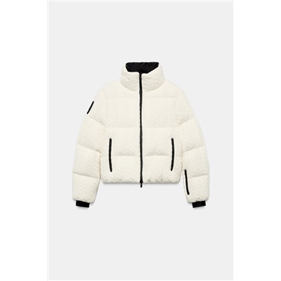 FAUX SHEARLING PADDED ANORAK 80% DOWN 20% FEATHER HEIQ XREFLEX™ RECCO® TECHNOLOGY SKI COLLECTION, CHARACTERISTICS