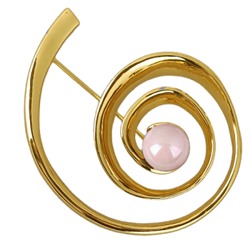 Брошь (Майорка розовая; покрытие золото), Есть комплект