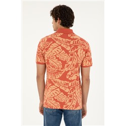 Erkek Regular Fit Polo Yaka Pudra Tişört