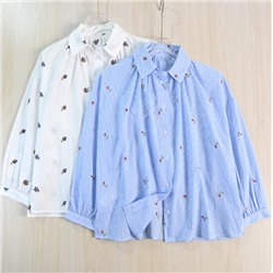 Женская тонкая хлопковая свободная повседневная рубашка Макс Мар*а