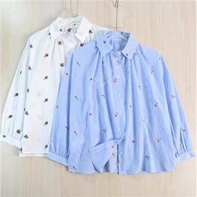 Женская тонкая хлопковая свободная повседневная рубашка Макс Мар*а