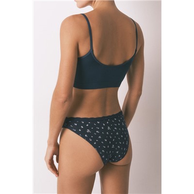 Pack 3 bragas clásicas algodón encaje y lazo