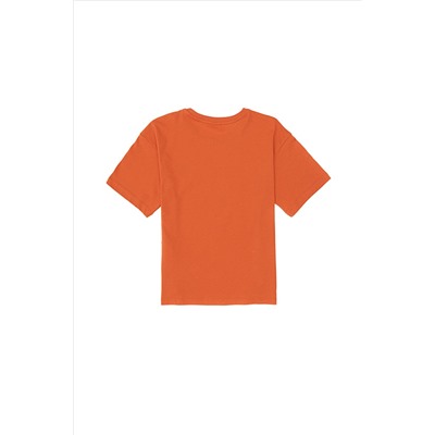 Erkek Çocuk Tarçın Comfort Basic Bisiklet Yaka Tşört
