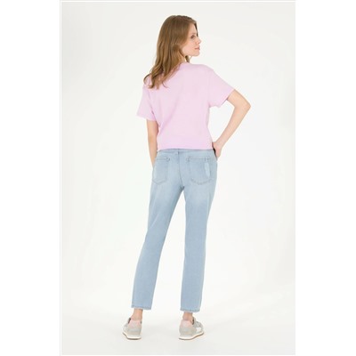 Kadın Açık Mavi Jean Pantolon