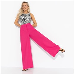 Брюки свободные, Легкость льна (фуксия)