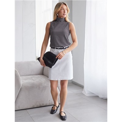 Топ из премиального хлопка с эластаном