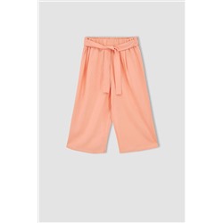 Kız Çocuk Culotte Geniş Paça Viskon Pantolon