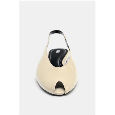 OPEN-TOE SLINGBACK SHOES