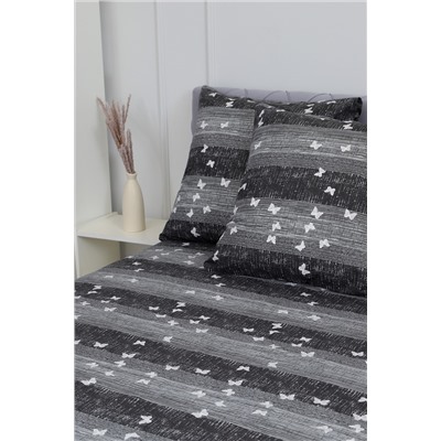 Простыня на резинке поплин Бабочки-компаньон