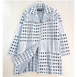 Женский мягкий трикотажный жакет с геометрическим узором