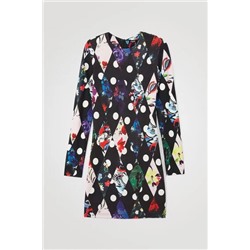 Vestido slim corto rombos