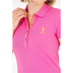 Kadın Pembe Basic Polo Yaka Tişört