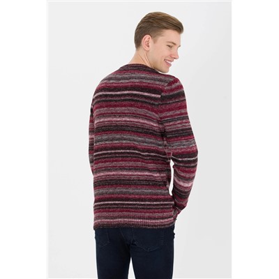 Erkek Vişne Bisiklet Yaka Triko Kazak