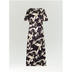 Платье миди из 100% вискозы с принтом, PL1660/agoria