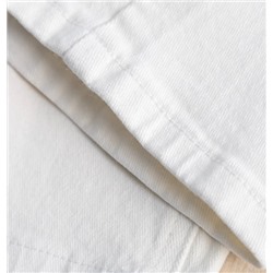 Чисто белые повседневные брюки с чистыми и аккуратными линиями АЙСИК*Л