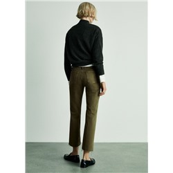 Jeans flare crop bolsillos