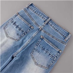 Джинсы стрейчевые прямые с задним карманом  МО*КО