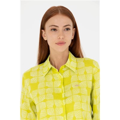 Kadın Neon Sarı Uzun Kollu Gömlek