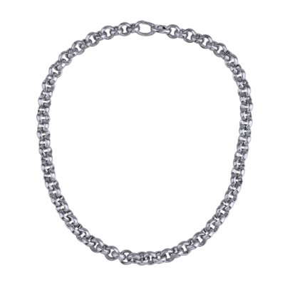 Колье (звено 9мм; покрытие палладий) 45-50см, Есть комплект