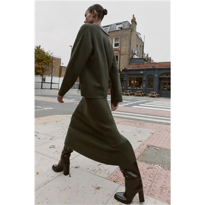 SOFT-TOUCH KNIT MIDI SKIRT