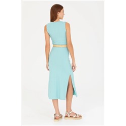 Kadın Mint Örme Elbise