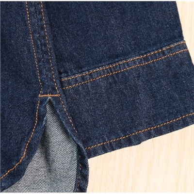 Женская повседневная джинсовая рубашка из эластичного хлопка