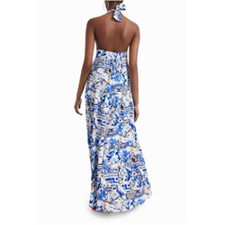 Vestido largo halter Stella Jean