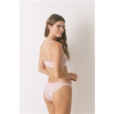 Braga brasileña algodón rosa