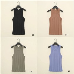 Базовая майка в рубчик 17 цветов Н*М