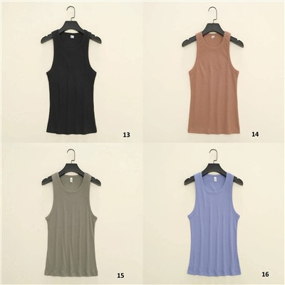 Базовая майка в рубчик 17 цветов Н*М