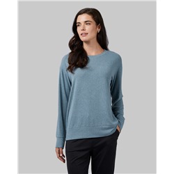 WOMEN'S SOFT SWEATER KNIT CREW TOP
