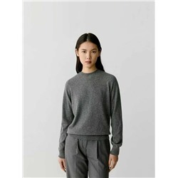 Женский кашемировый пуловер с круглым вырезом АЙСИК*Л