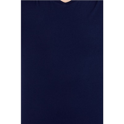 Erkek Lacivert Basic Bisiklet Yaka Tişört