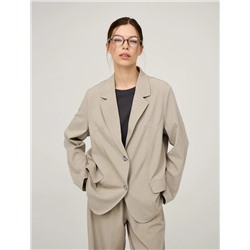 Бежевый жакет с содержанием льна