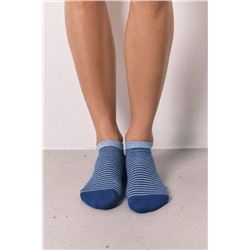 Pack 3 calcetines cortos estampado azul lurex