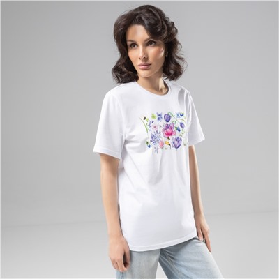 Футболка из 100% хлопка, Великолепна уже утром (beautiful flowers)