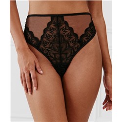 Tanga de talle alto de encaje